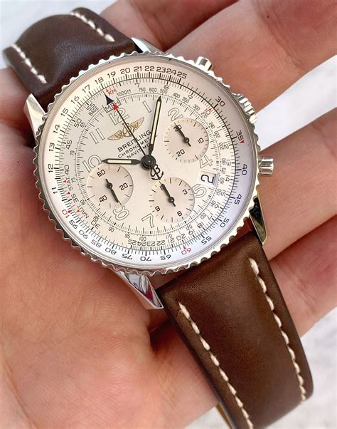 breitling navitimer white on wrist|Breitling Navitimer price guide.